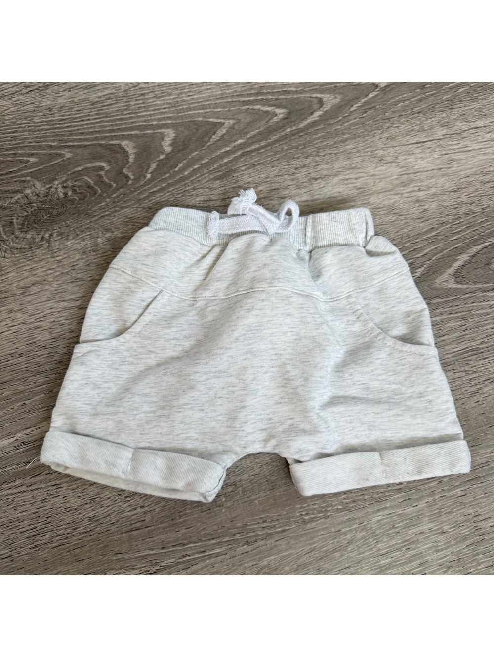 Baby Toddler Light Gray Drawstring Shorts Size 80
